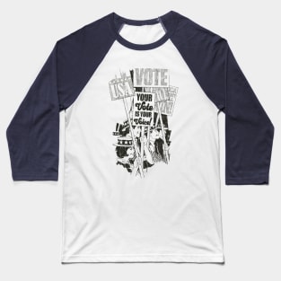 Your Vote is Your Voice 1972 Baseball T-Shirt